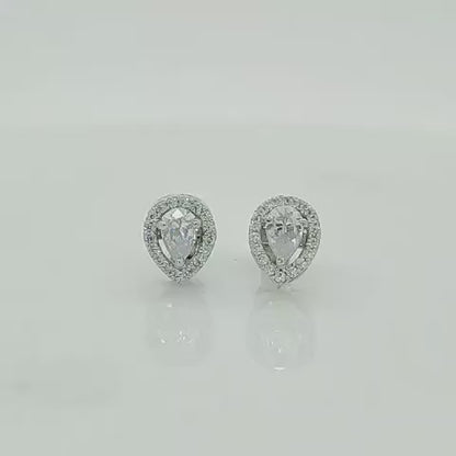 92.5 Sterling Silver Solitaire Only Earings-Studs