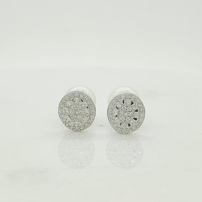 92.5 Sterling Silver two way moti earing/studs