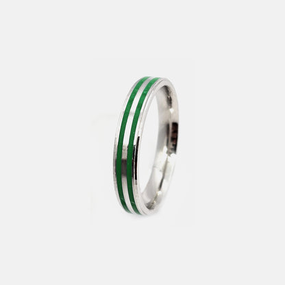 Ring with colour band Green