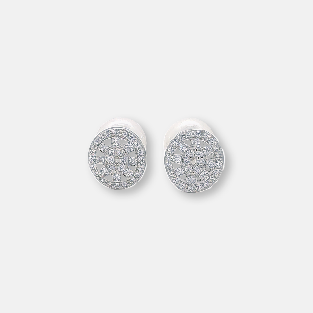 92.5 Sterling Silver two way moti earing/studs