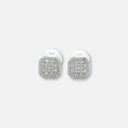 Silver two way moti studs